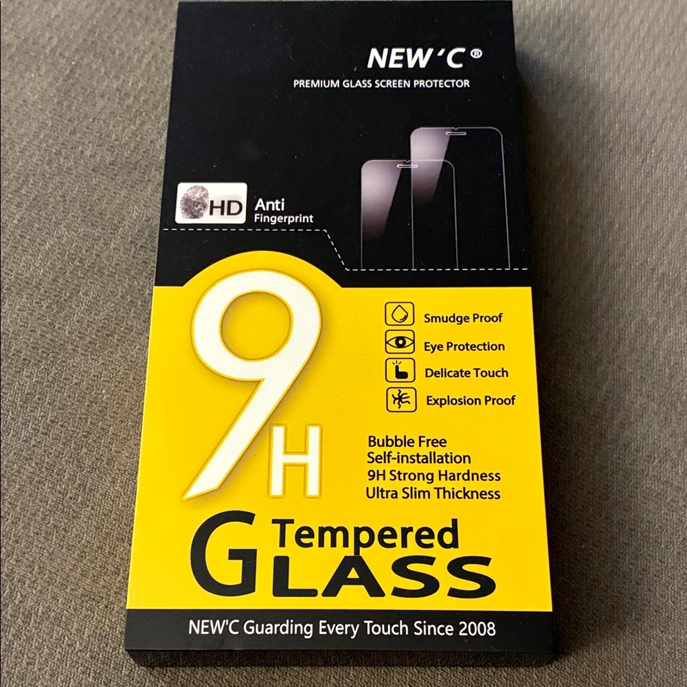 Tempered Glass Screen Protector - Black